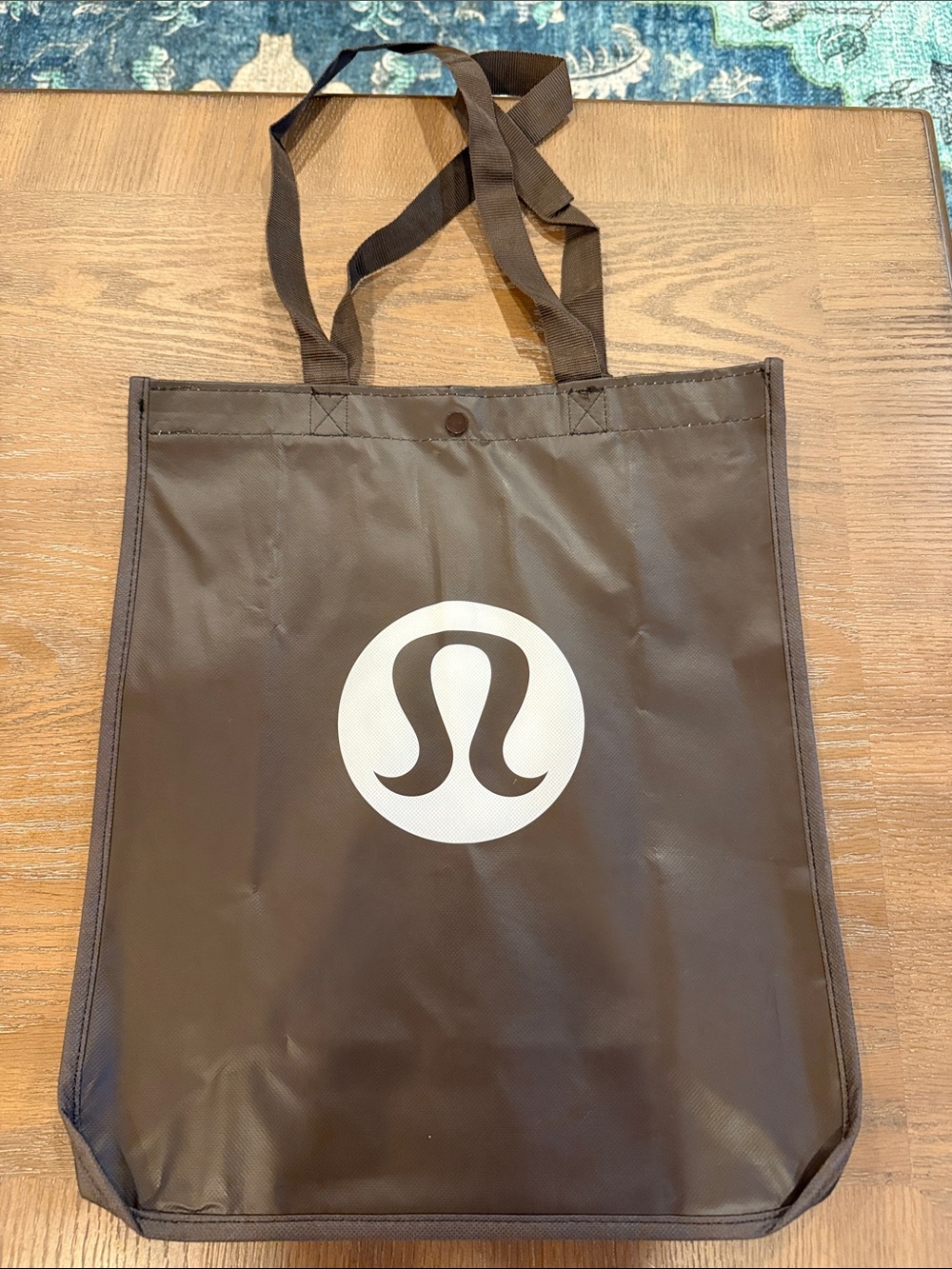 lululemon athletica Brown reusuable Tote Bag with White Logo